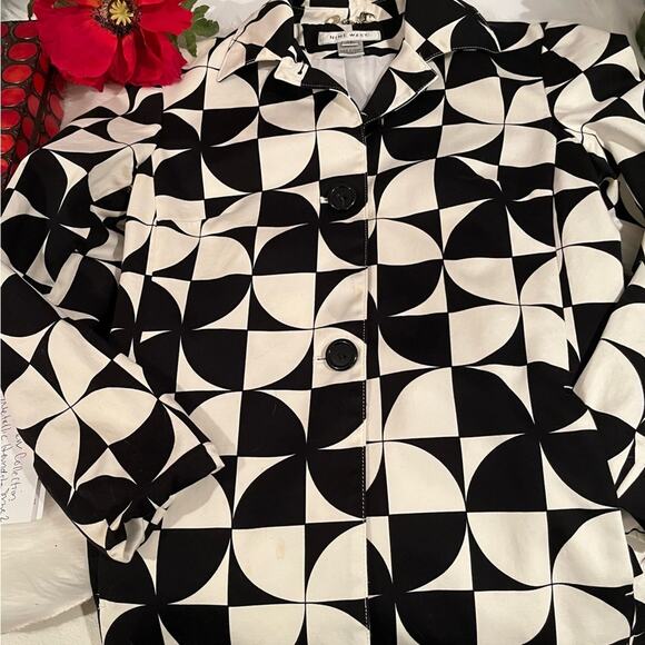 NEW Nine West Vault Vintage Trench Coat Nine West Mod Geometric Retro Flowers - Picture 13 of 13